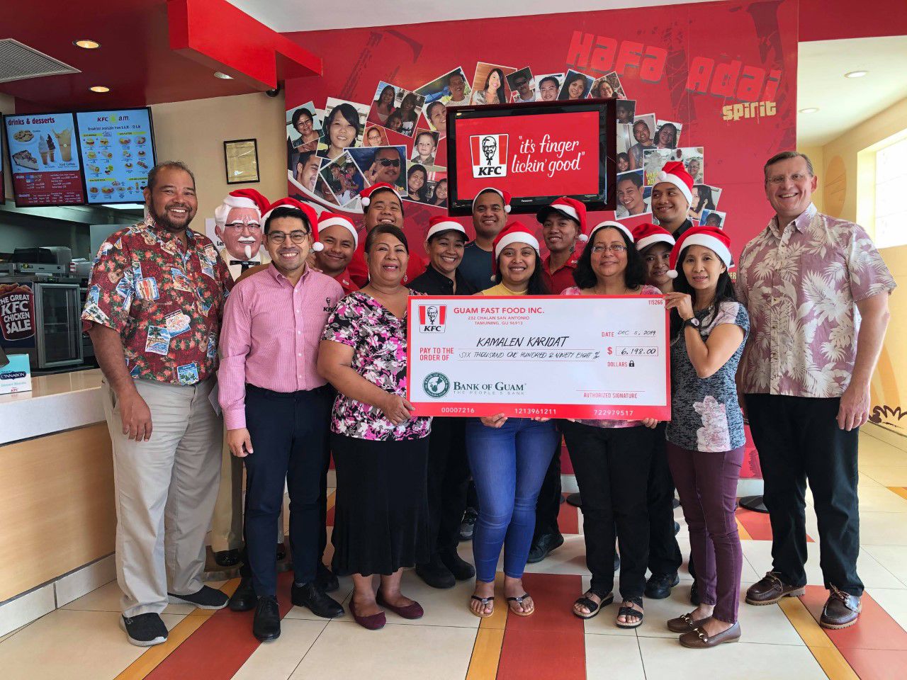 KFC Guam, its customers help charitable organization